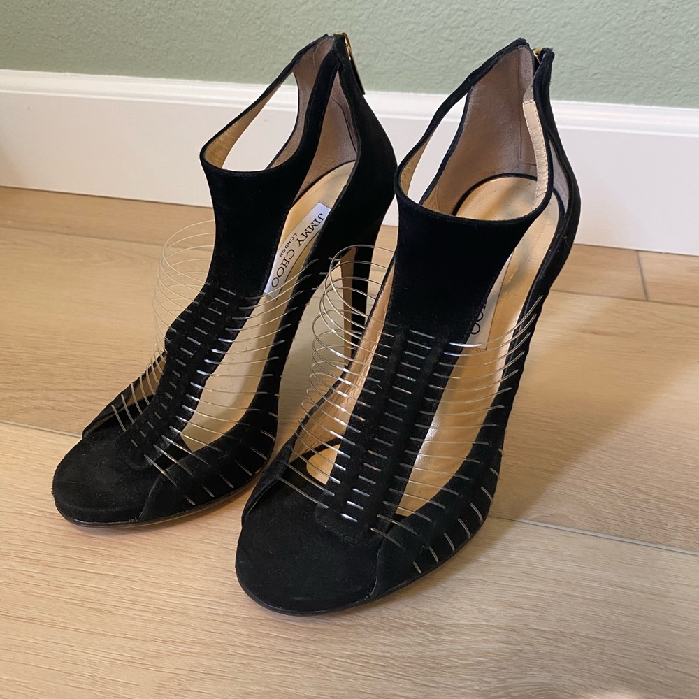 Black strappy Jimmy Choos